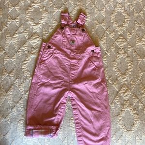 Carhartt 3T pink coveralls with crotch/leg snaps